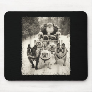 Christmas French Bulldog Mouse Mat