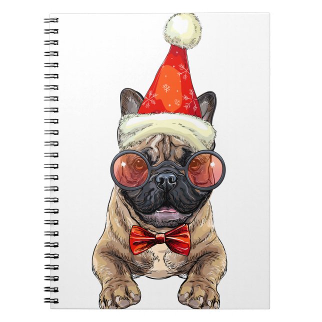 Christmas  French bulldog Notebook (Front)