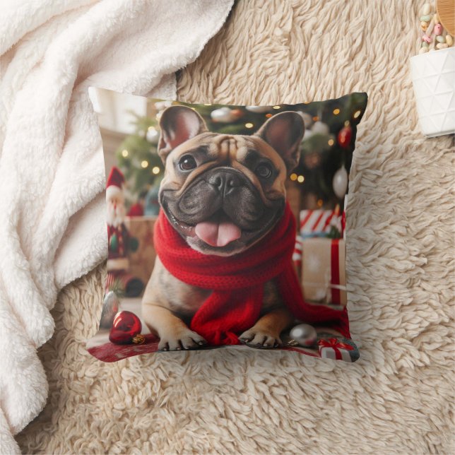 christmas french bulldog pillow (Blanket)