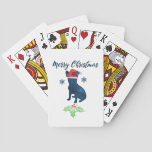 Christmas French Bulldog Playing Cards