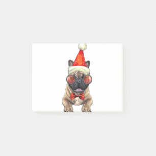 Christmas French bulldog Post-it Notes