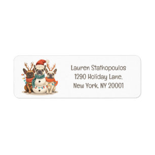 Christmas French Bulldog Reindeer Dogs