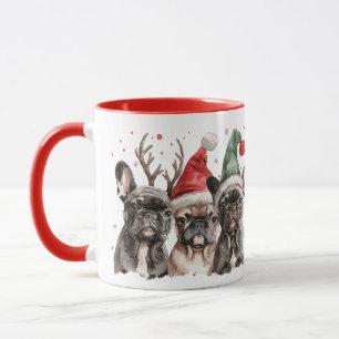 Christmas French Bulldog Reindeer Dogs Mug