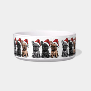 Christmas French Bulldog Santa Dog Bowl