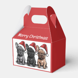 Christmas French Bulldog Santa Dog Favour Box
