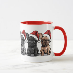 Christmas French Bulldog Santa Dog Mug