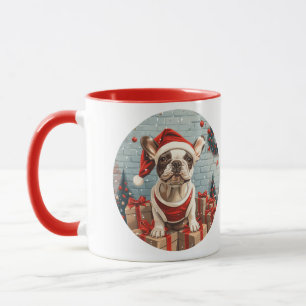 Christmas French Bulldog Santa Dog Mug