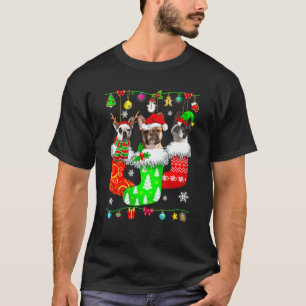 Christmas French Bulldog Santa Socks Matching Dog  T-Shirt