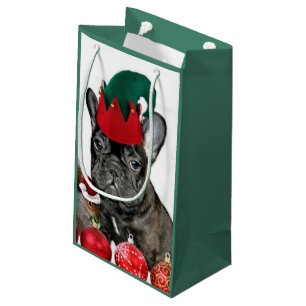 Christmas French Bulldog Small Gift Bag