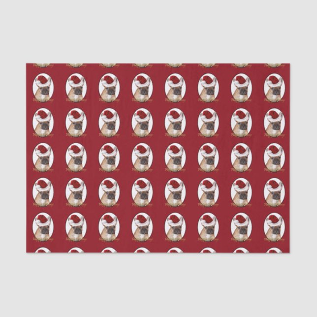 Christmas French Bulldog tissue paper (Front)