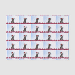 Christmas French Bulldog tissue paper