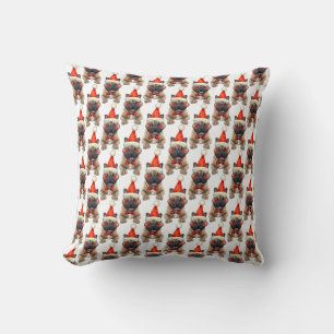 Christmas French bulldog Wrapping Paper Cushion