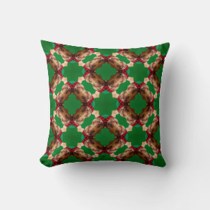 Christmas french bulldog wreath whimsical  cushion