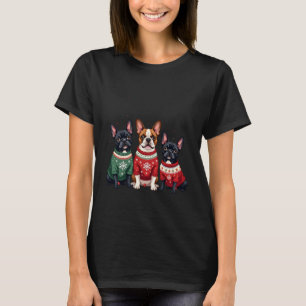 Christmas French Bulldogs Xmas Frenchie Dog 4 T-Shirt