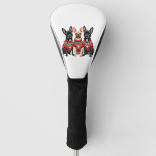 Christmas French Bulldogs Xmas Frenchie Dog Golf Head Cover