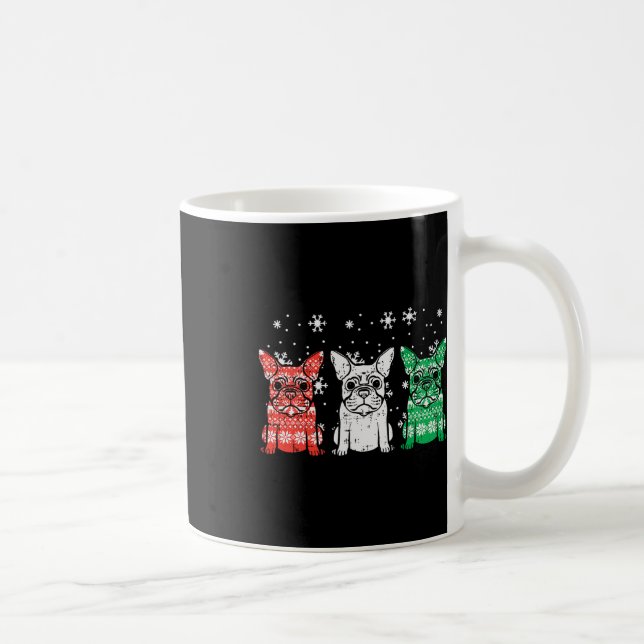 Christmas French Bulldogs Xmas Frenchie Dog Men Wo Coffee Mug (Right)
