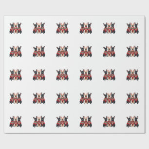Christmas French Bulldogs Xmas Frenchie Dog Wrapping Paper