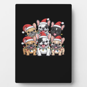 Christmas French Dogs Oversized T-Shirt Plaque