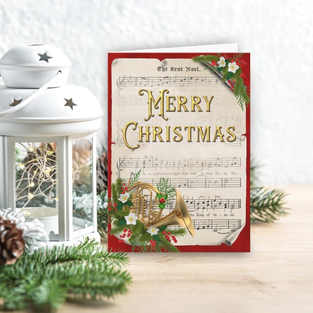 Christmas French Horn Vintage Sheet Music Holiday  (Creator Uploaded)