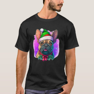 Christmas Frenchie Dog with Purple (C) T-Shirt