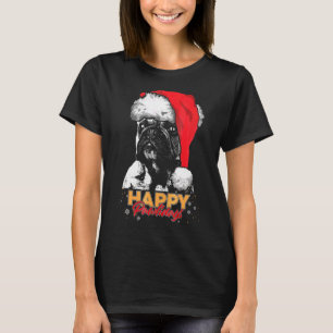 Christmas Frenchie Gif Happy Pawlidays T-Shirt