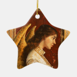 Christmas Fresco Angel Ceramic Tree Decoration