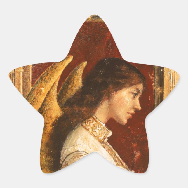 Christmas Fresco Angel Star Sticker (Front)