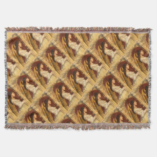 Christmas Fresco Angel Throw Blanket