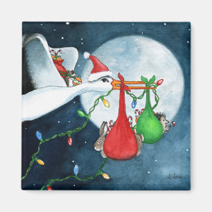 Christmas Friends and Family by Bihrle Magnet