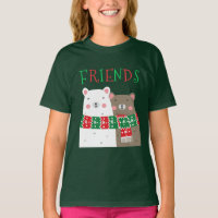 Christmas Friends Cute Animal Friendship Kids
