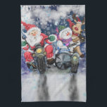 Christmas Friends Funny Kitchen Towel<br><div class="desc">Happy Christmas Friends Funny Kitchen Towels MIGNED Painting</div>