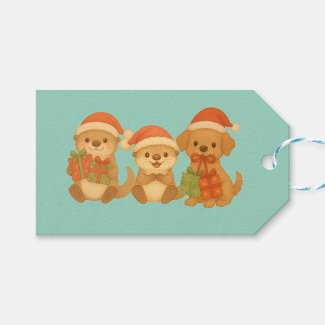 "Christmas Friends" Gift Tag (Front (Horizontal))