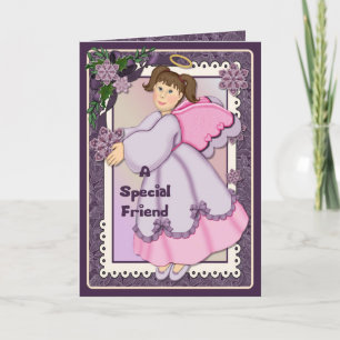 Christmas Friendship Angel - Verse Inside Holiday Card