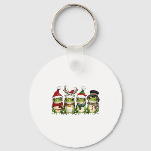 Christmas Frog Crew Santa Elf Reindeer Xmas Lights Key Ring