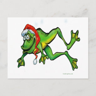 Christmas Frog Holiday Postcard