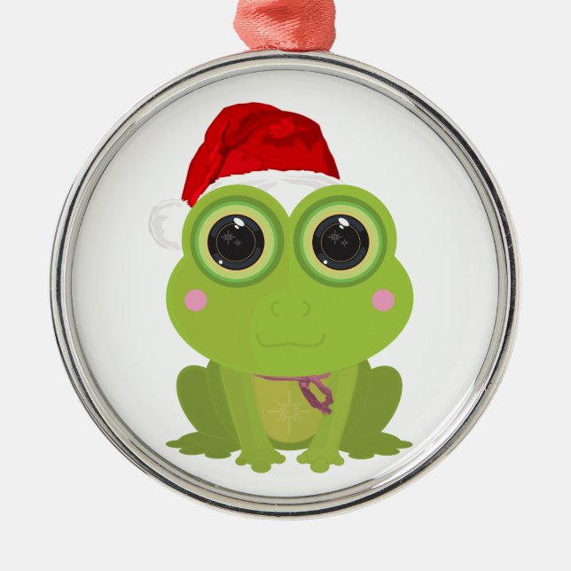 Christmas Frog Metal Tree Decoration (Front)