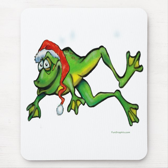 Christmas Frog Mouse Mat (Front)