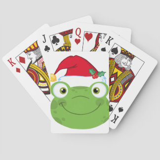 Christmas Frog Playing Cards