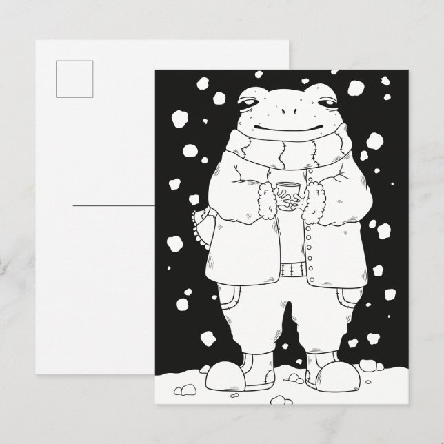 Christmas Frog Postcard (Front/Back)