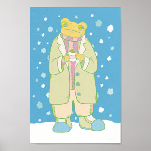 Christmas Frog Poster