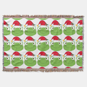 Christmas Frog Throw Blanket