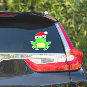 Christmas Frog with Santa Hat Cute Novel Cartoon