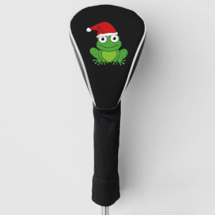 Christmas Frog with Santa Hat Golf Head Cover