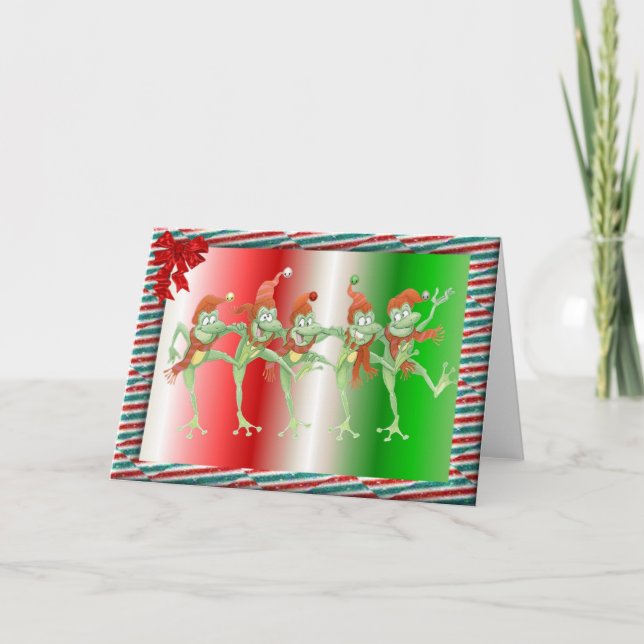 Christmas frogs holiday card (Front)