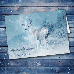 Christmas from Montana Deer Christmas Card