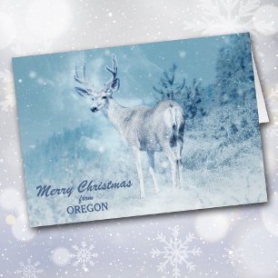 Christmas from Oregon Deer Christmas Card