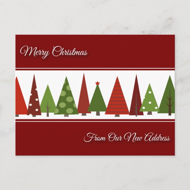 Christmas From Our New Address Postcard (Front)