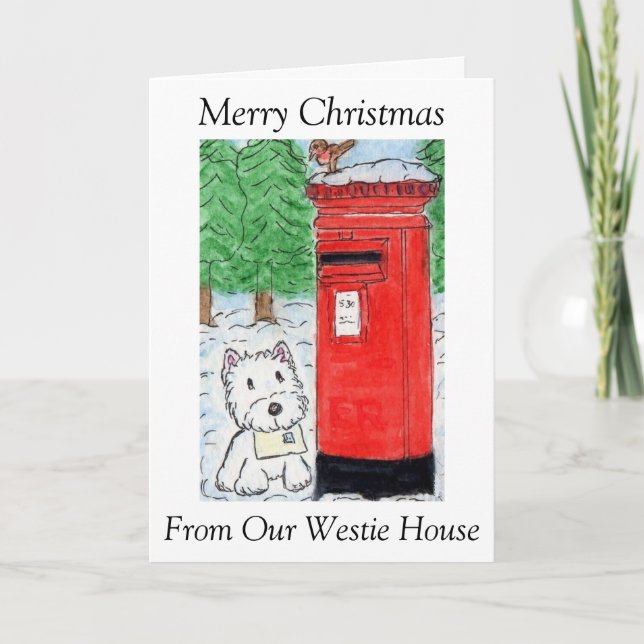 Christmas From Our  Westie House Christmas card (Front)