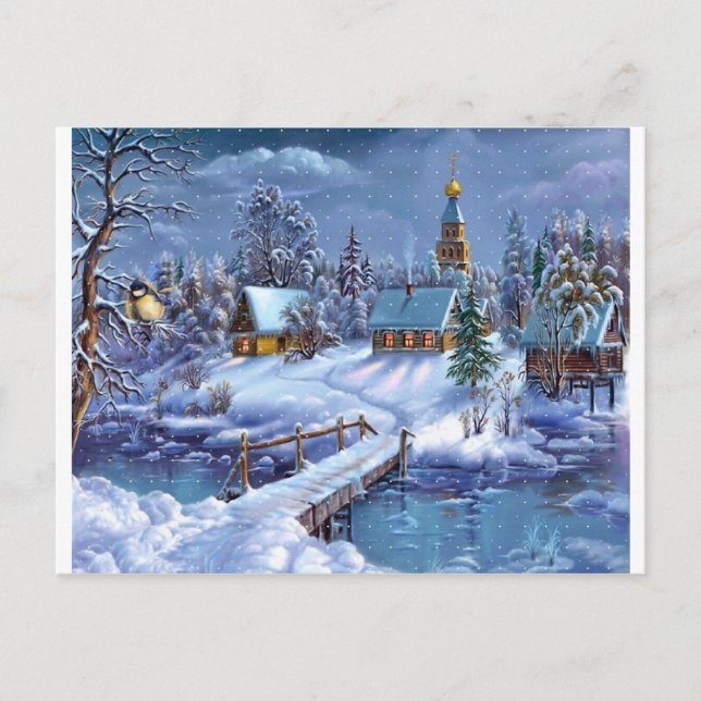 Christmas From The Dock Holiday Postcard (Front)