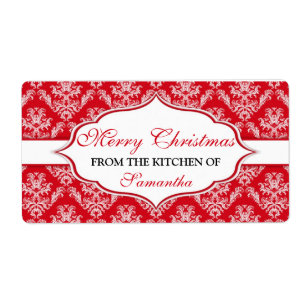 Christmas From The Kitchen Of labels Personalised